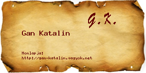 Gan Katalin névjegykártya